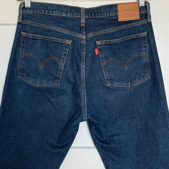 Levi's Wedgie Fit Ankle High Rise Jeans Dark Wash Women's Size 30 - Picture 5 of 10